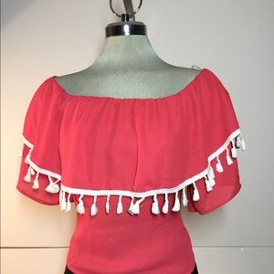- Palacio ruffle cold shoulder Summer blouse